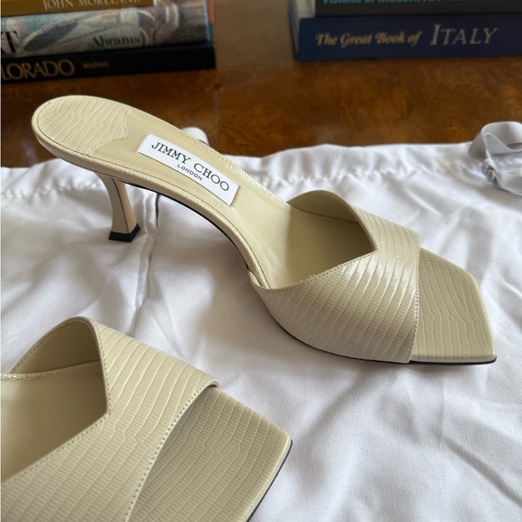 NEW Jimmy Choo Women's Skye 70 Block Heel Snake Embossed Sandals 
with dust bags - Picture 9 of 16